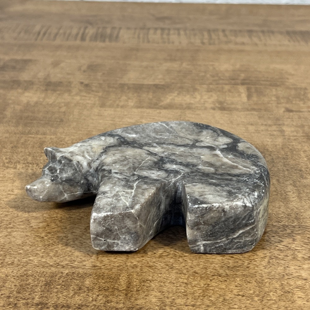 Marble Zuni Bear Fetish Marble Stone Figurine - Picture 10 of 12